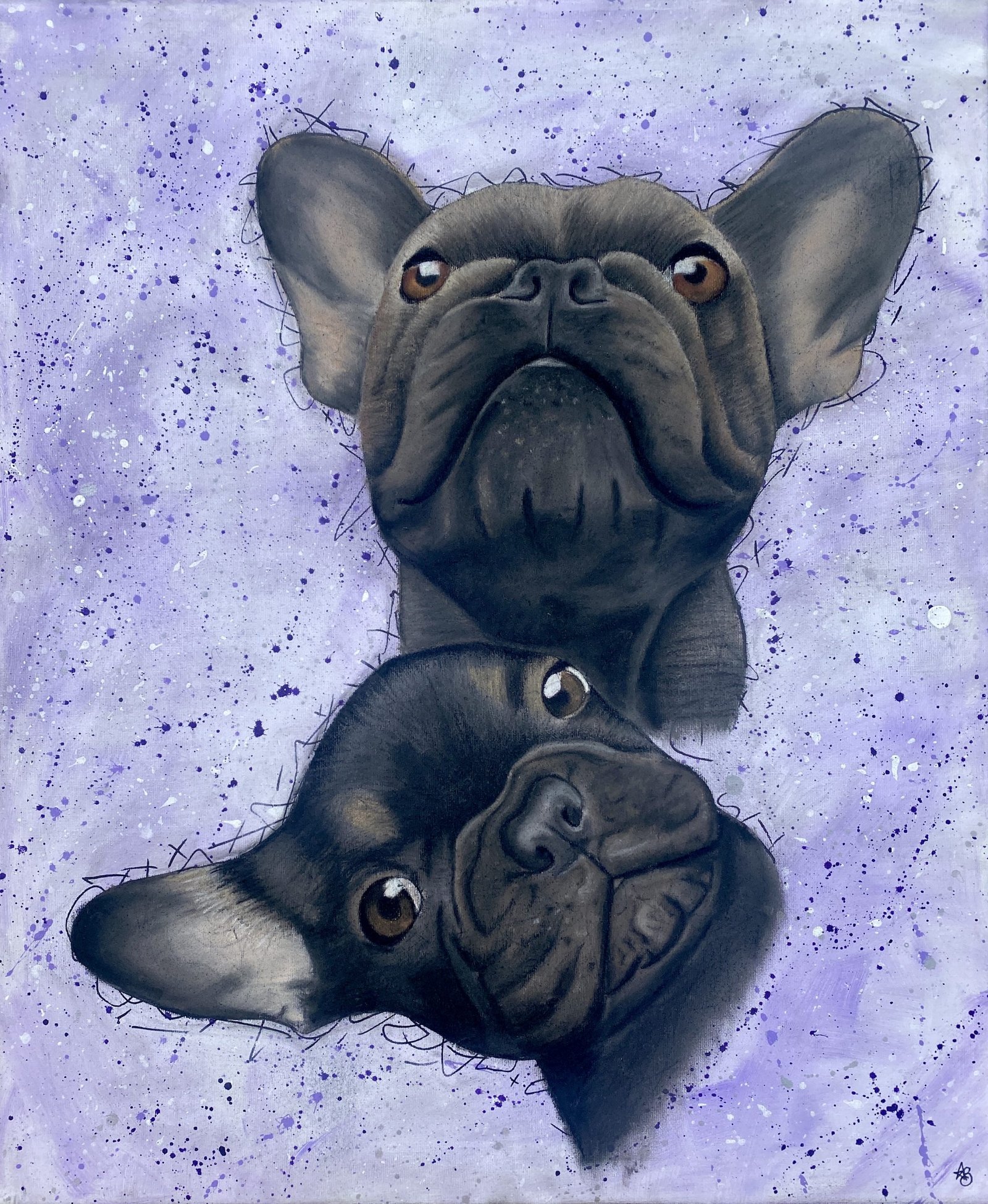 Mable & Ernie Mixed Media Painting By Anne Bardsley