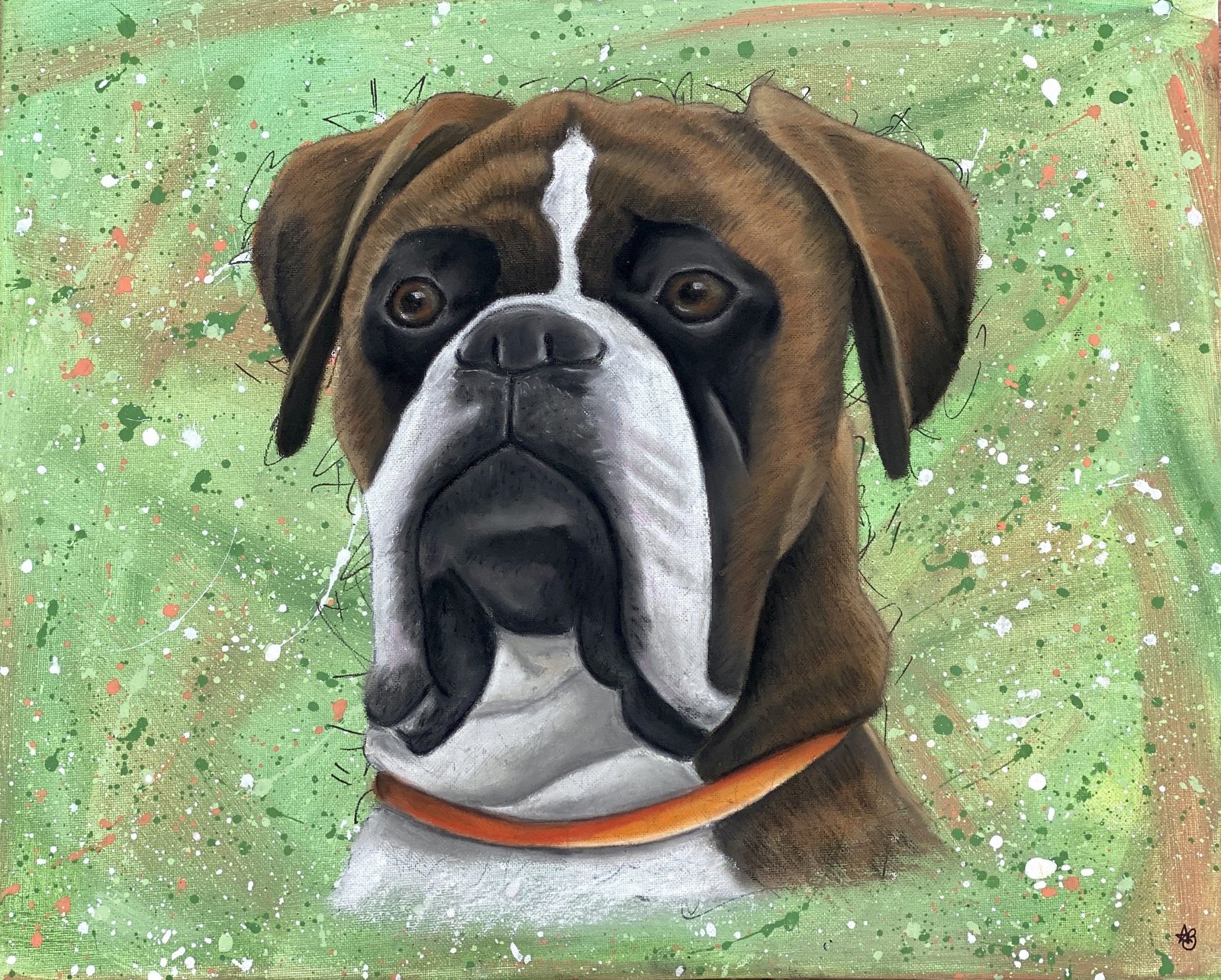 Milo Mixed Media Painting By Anne Bardsley