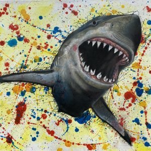 What Big Teeth You Have Mixed Media Painting By Anne Bardsley