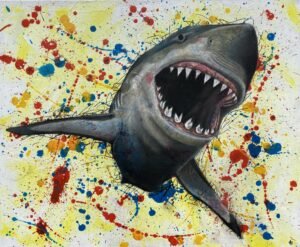 What Big Teeth You Have Mixed Media Painting By Anne Bardsley