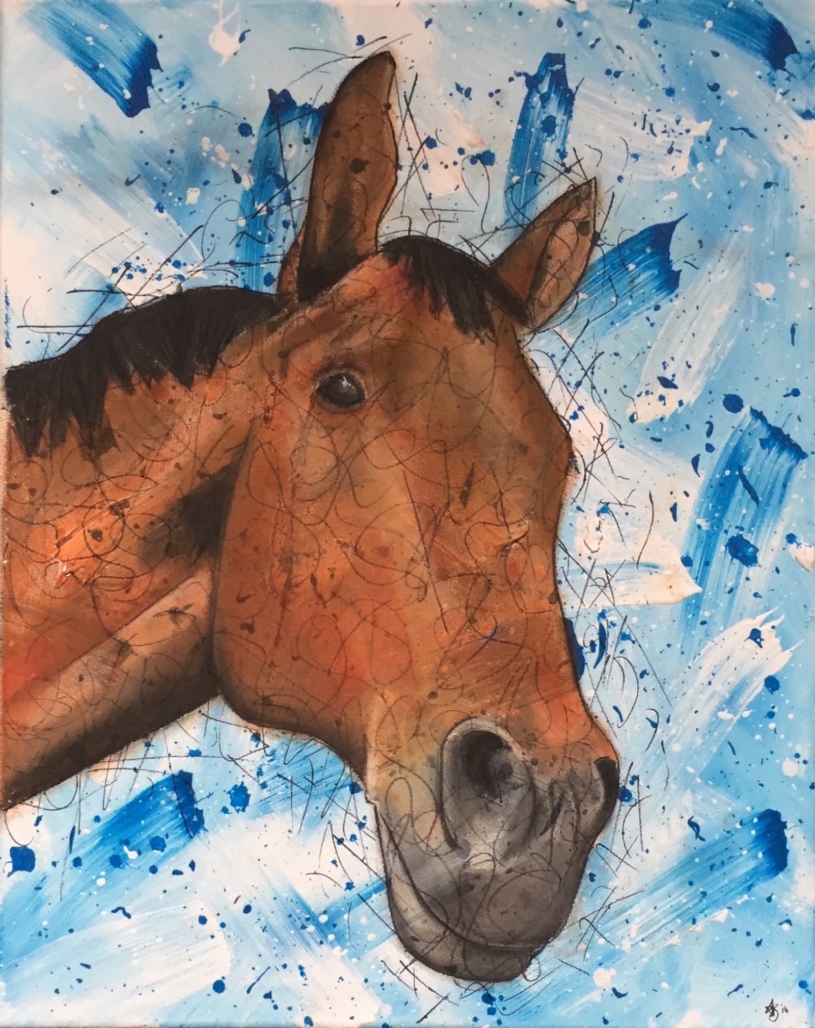 Well Hello There Mixed Media Painting By Anne Bardsley