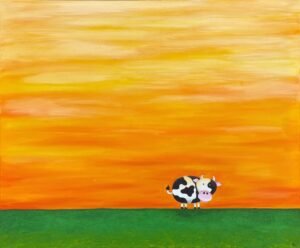 With A Moo Moo Here Oil Painting By Anne Bardsley