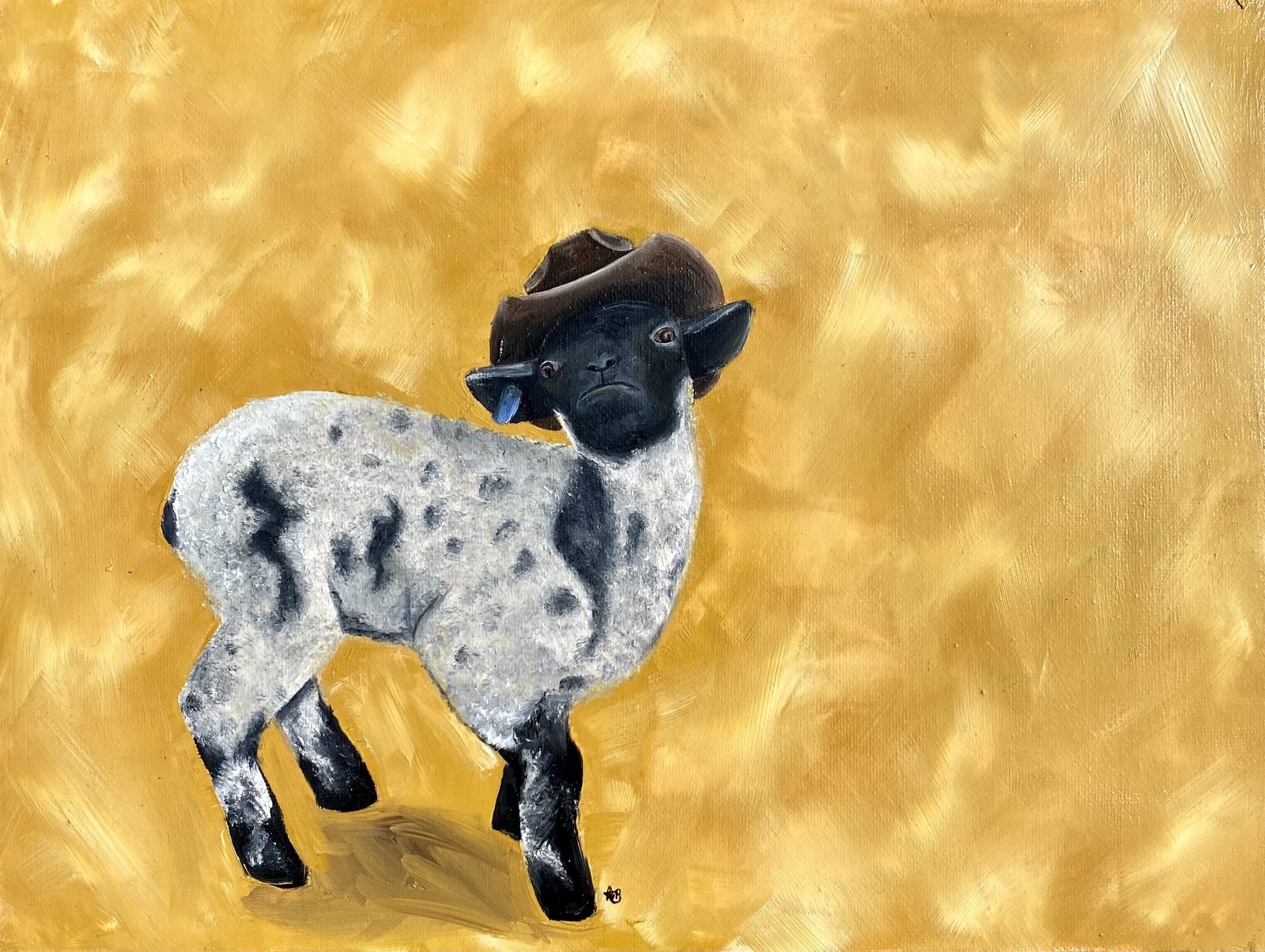 Do You Like My New Hat? Oil Painting By Anne Bardsley