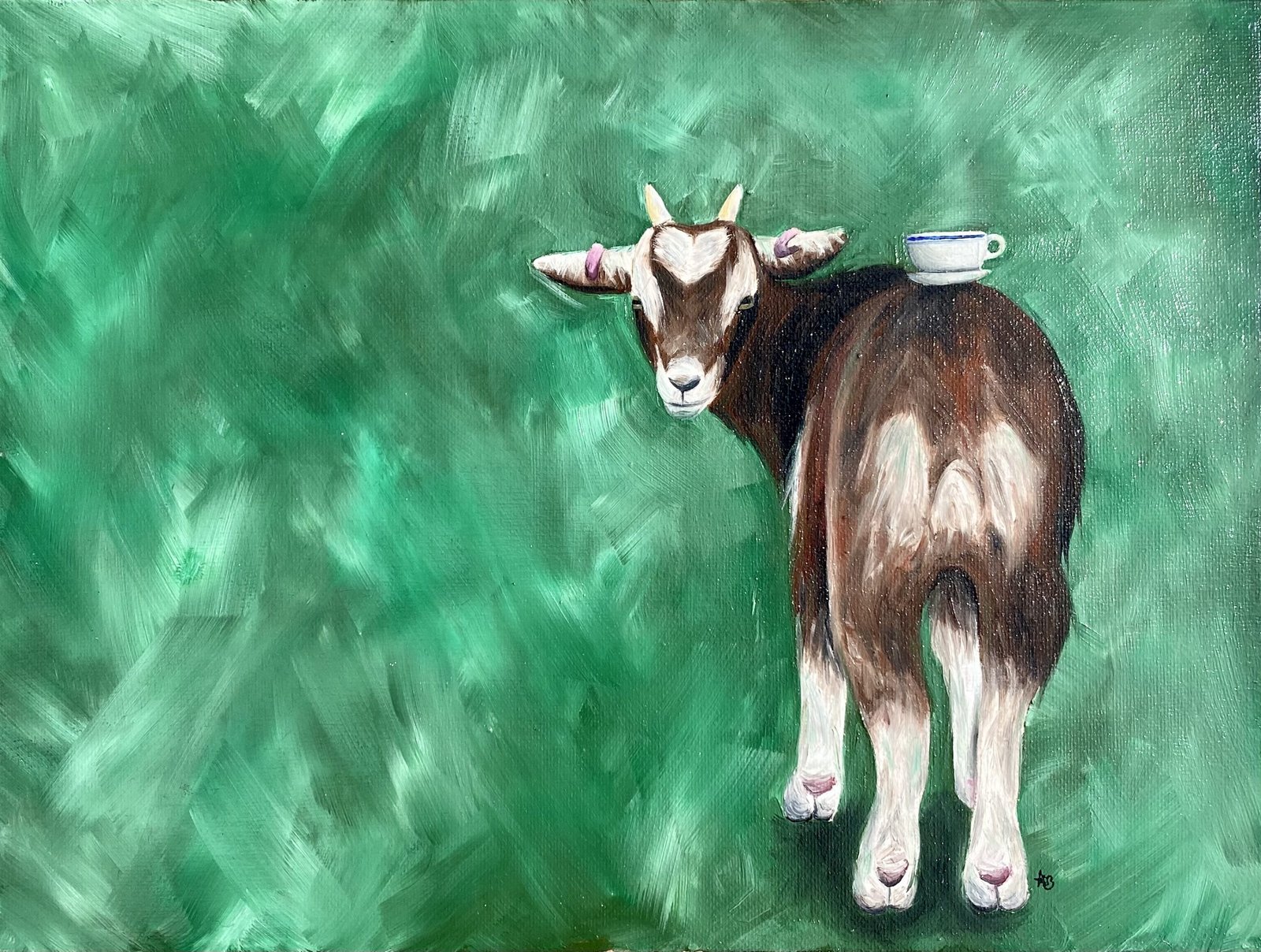 Fancy A Cuppa? Oil Painting By Anne Bardsley