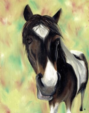 What We Neighing About? Oil Painting By Anne Bardsley