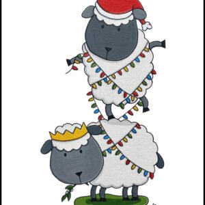 All I Want For Christmas Is Ewe Print By Anne Bardsley