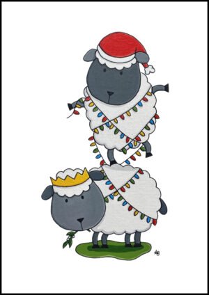 All I Want For Christmas Is Ewe Print By Anne Bardsley