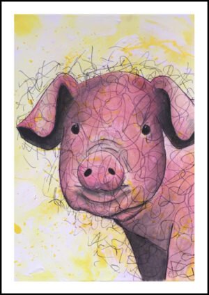 Little Oink Print By Anne Bardsley