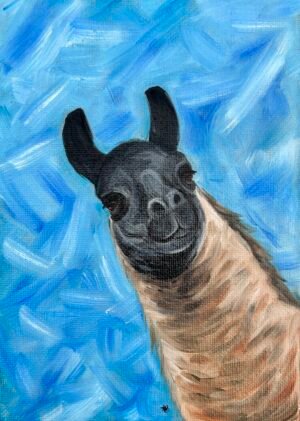 No Probllama Oil Painting By Anne Bardsley