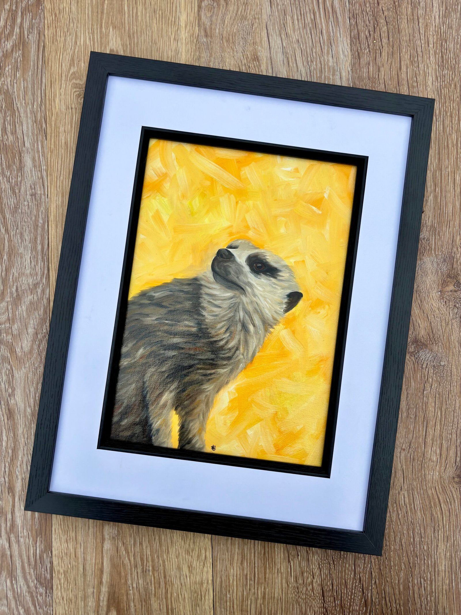 Sneaky Sentry Framed Oil Painting By Anne Bardsley
