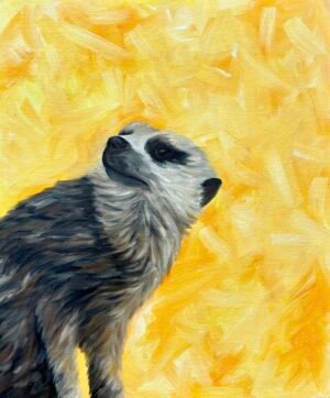 Sneaky Sentry Oil Painting By Anne Bardsley