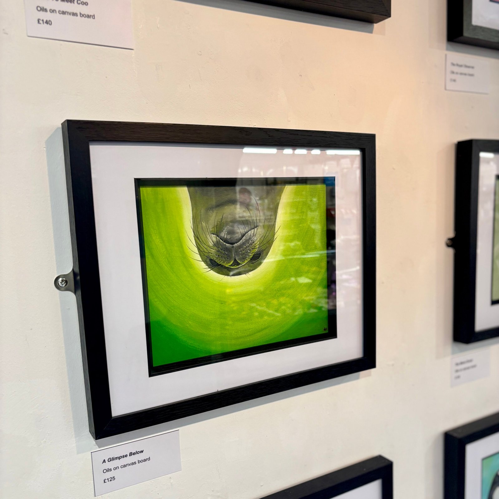 Anne Bardsley Art Wild Reflections Exhibition Feb 2026 Showing A Close Up Of A Glimpse Below Painting