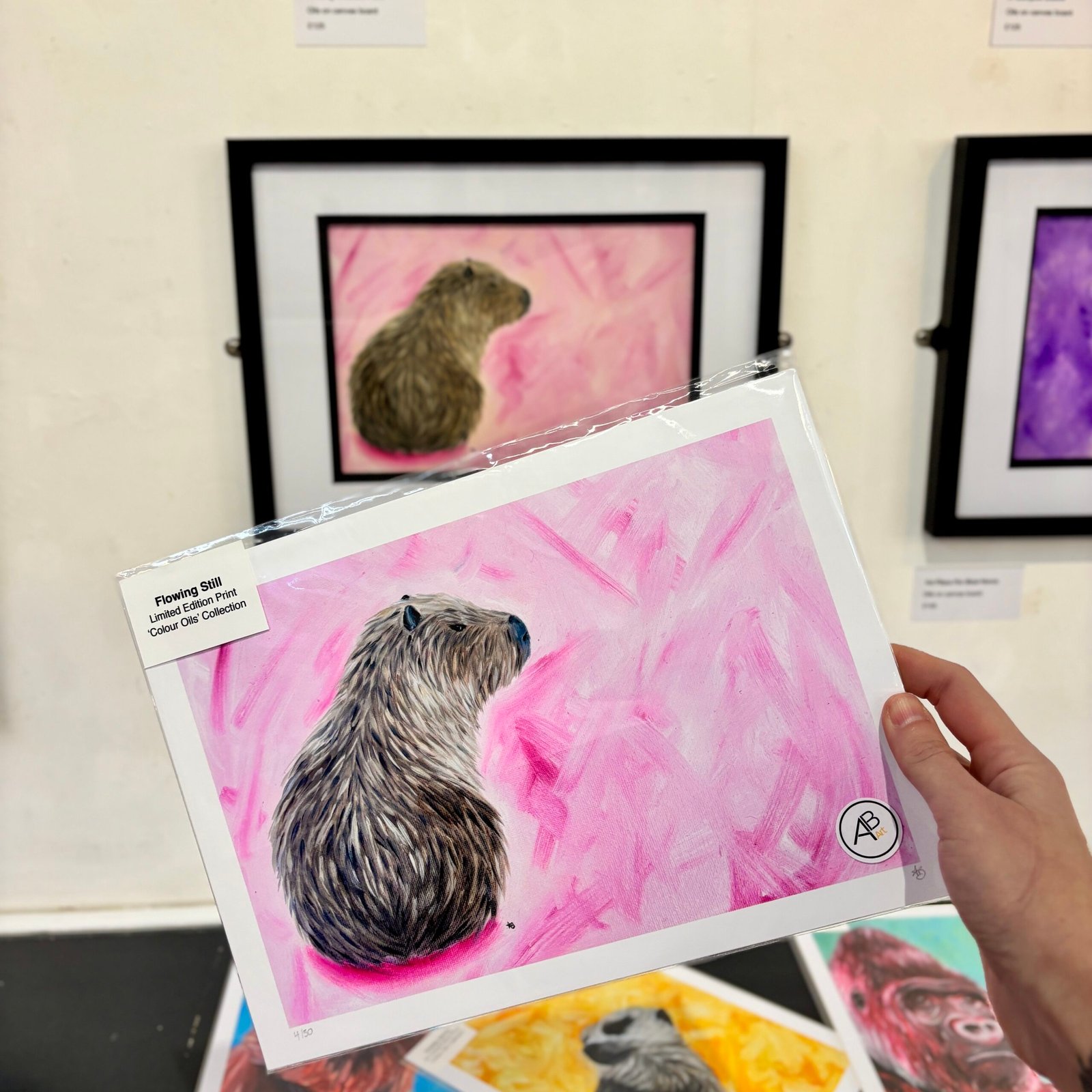 Anne Bardsley Art Wild Reflections Exhibition Feb 2026 Showing A Close Up Of Flowing Still Limited Edition Print