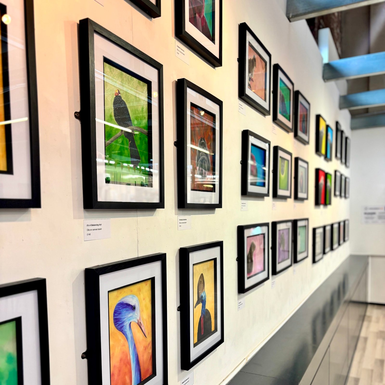 Anne Bardsley Art Wild Reflections Exhibition Feb 2026 Showing Close Up Of Framed Artworks