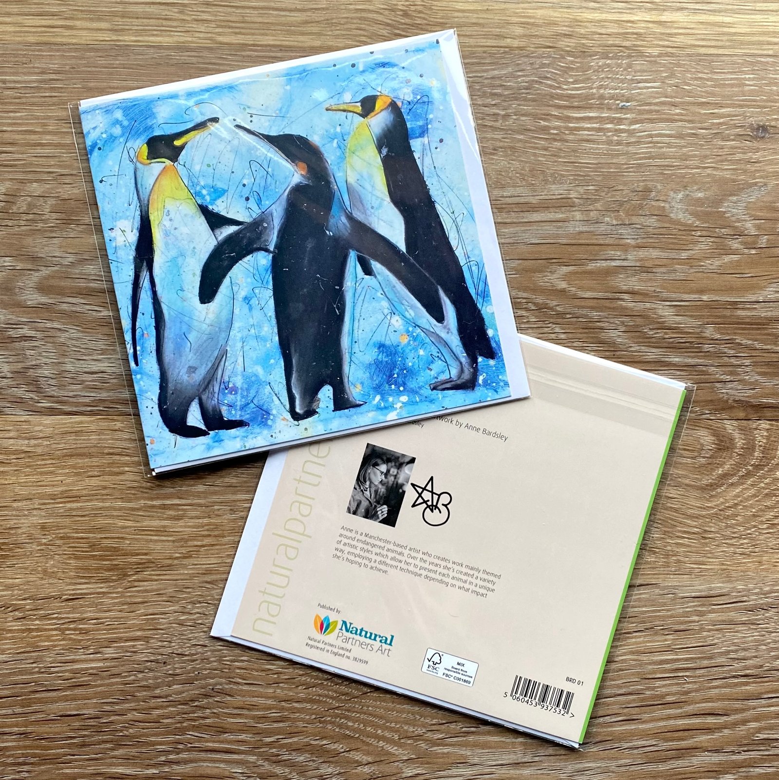 A Penguin Greeting Card By Anne Bardsely