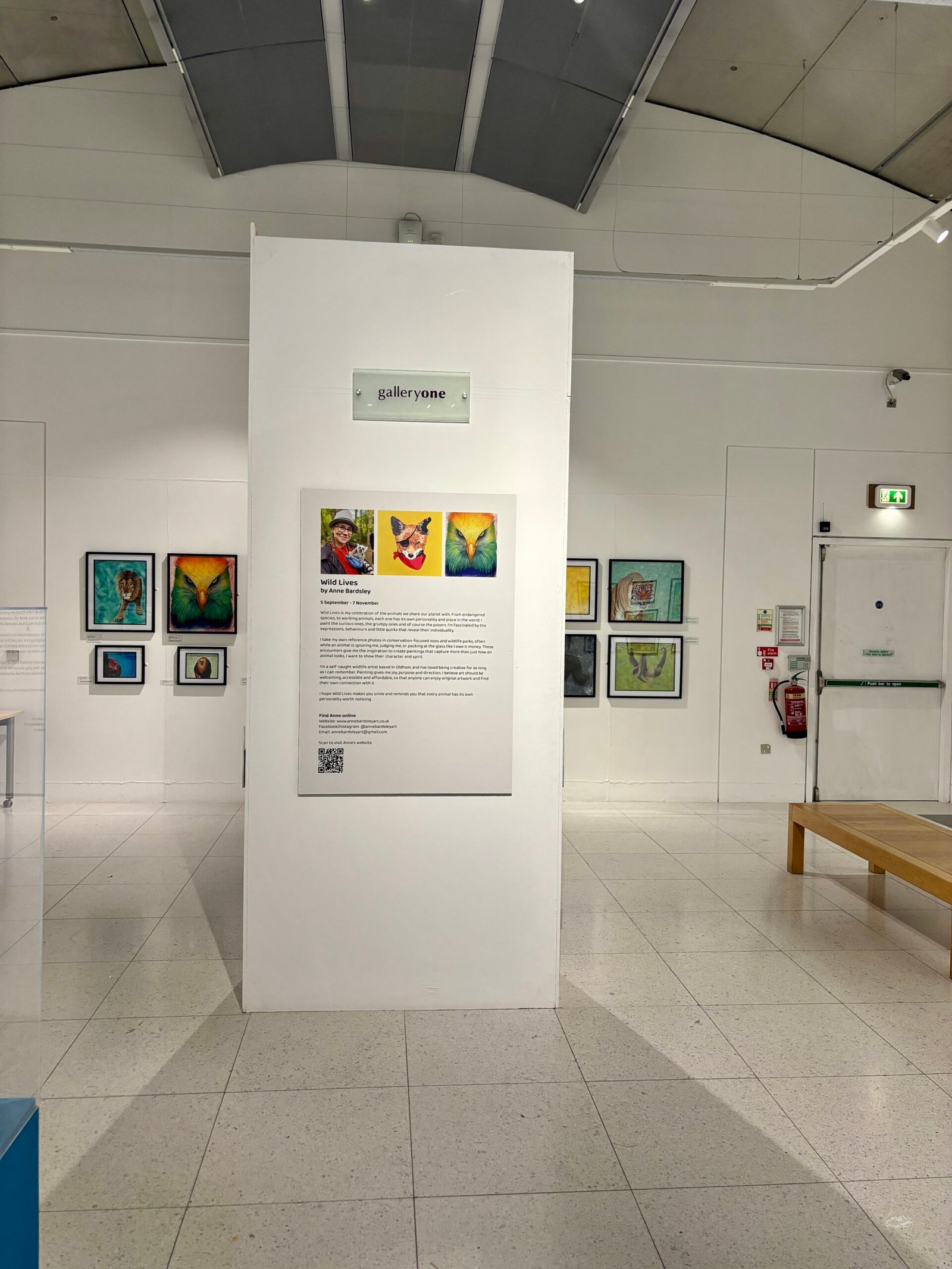 Wild Lives  exhibition information sign